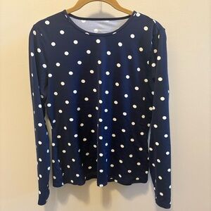 Lands End Polka Dot Rash Guard